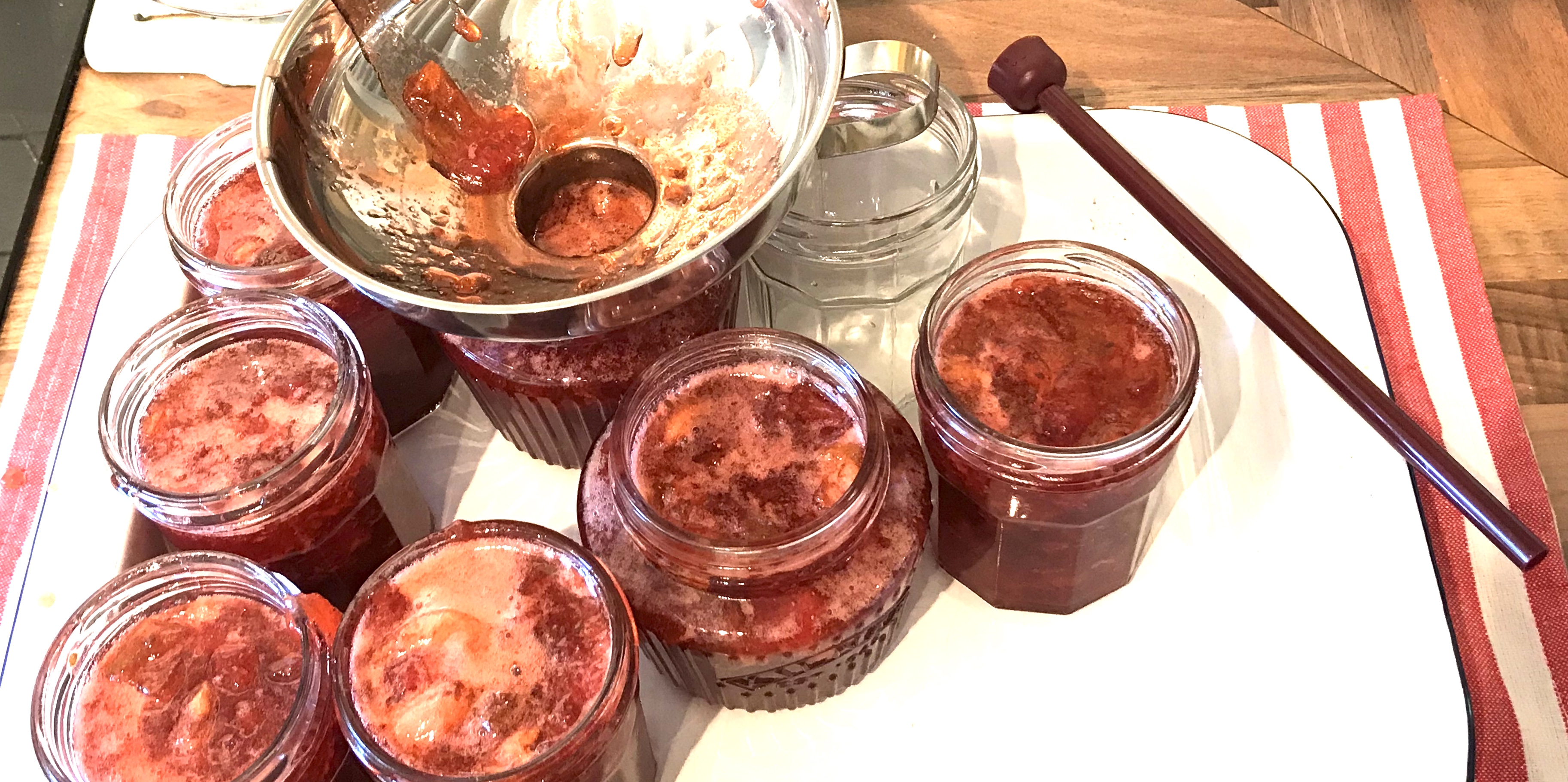 Delicious strawberry and gooseberry jam